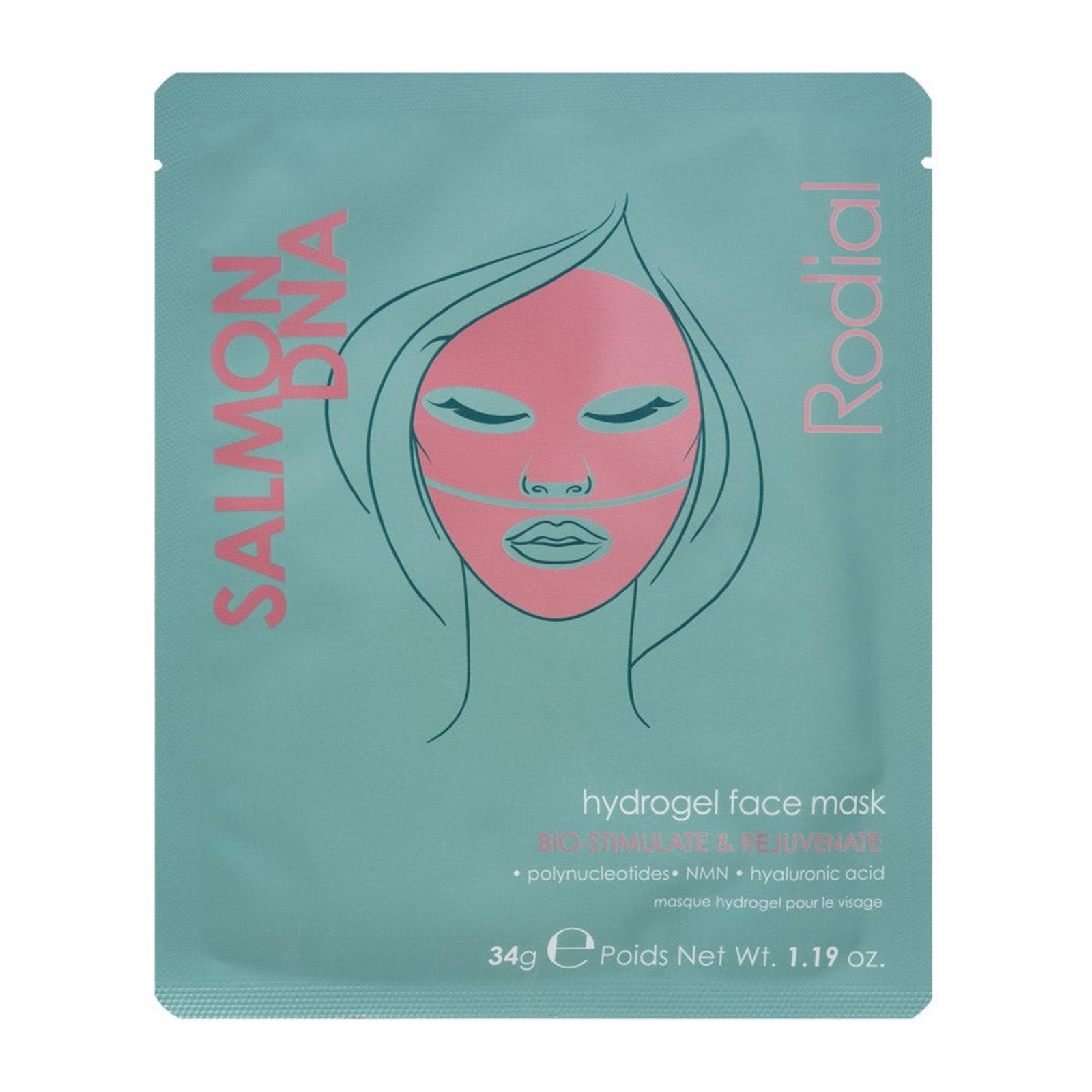 Rodial, Salmon DNA Hydrogel Face Mask, Återfuktande, Gelmask, För ansiktet, 34 g