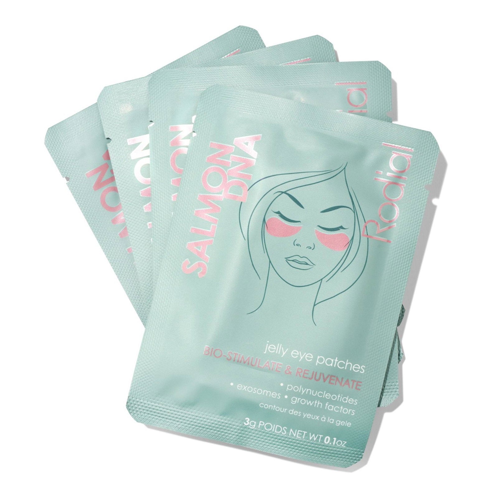 Rodial, Salmon Jelly Eye Patches, Upplysning, Ögonmaskplåster, 4 st