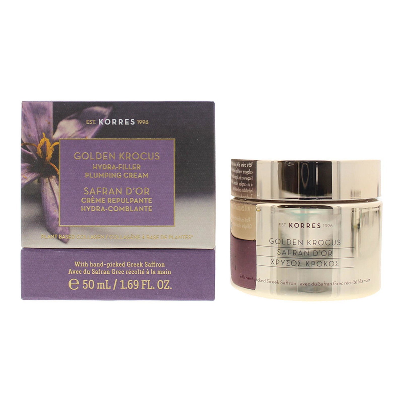 Korres, Golden Krocus, Plumpning, Grädde, För ansikte & hals, 50 ml