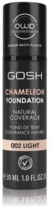 Gosh, Chameleon, Naturlig, Flytande foundation, 002, Ljus, 30 ml