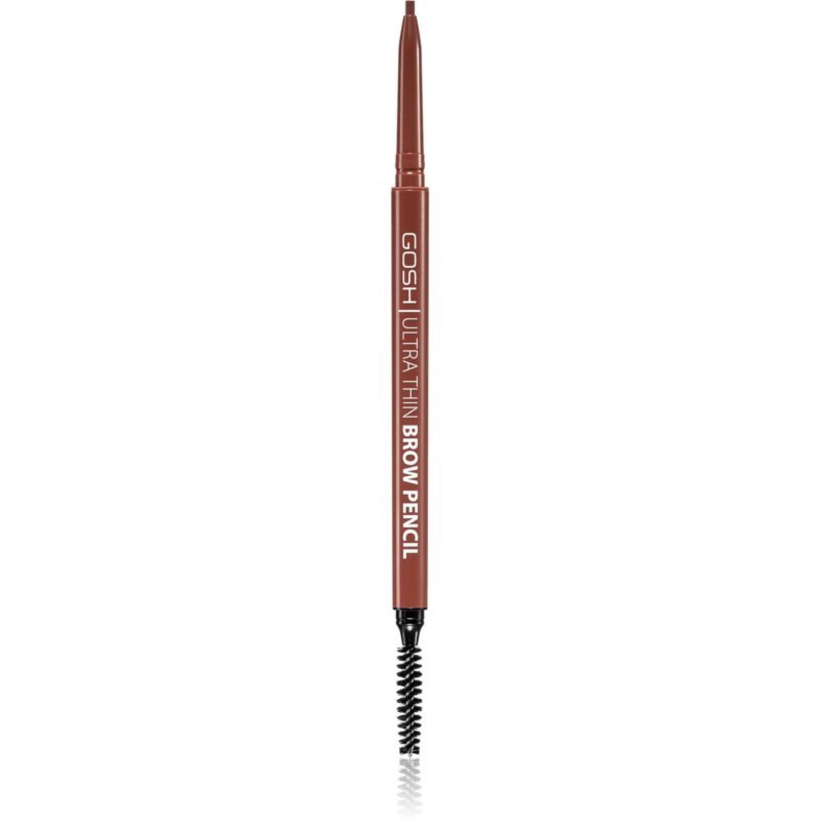 Gosh, Ultra Thin, Parfymfri, Matt, Flytande ögonbrynslinjer, 001, Brun, 0.09 g