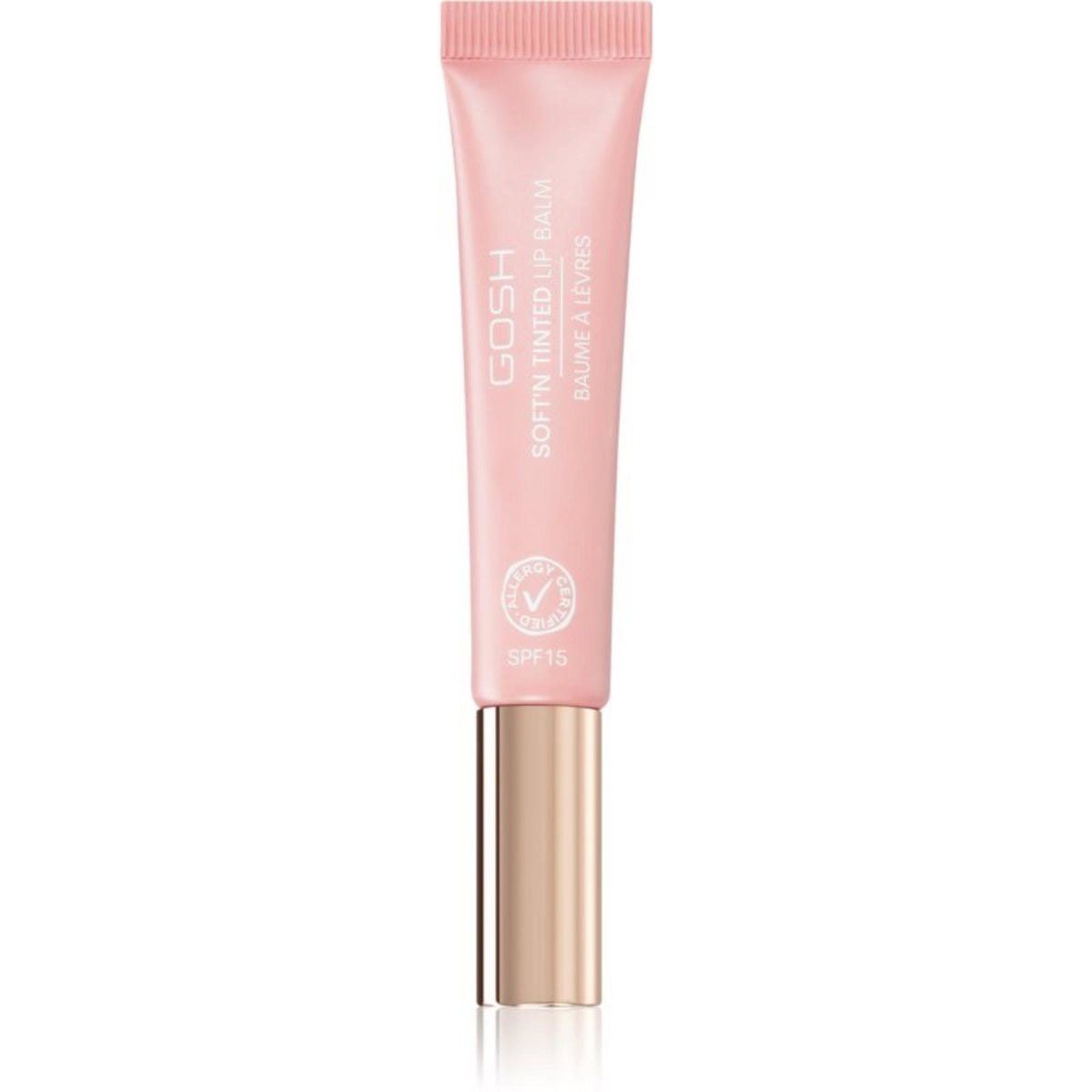 Gosh, Soft'n Tinted, Vegan, Återfuktande, Läppbalsam, 003, Ros, SPF 15, 8 ml