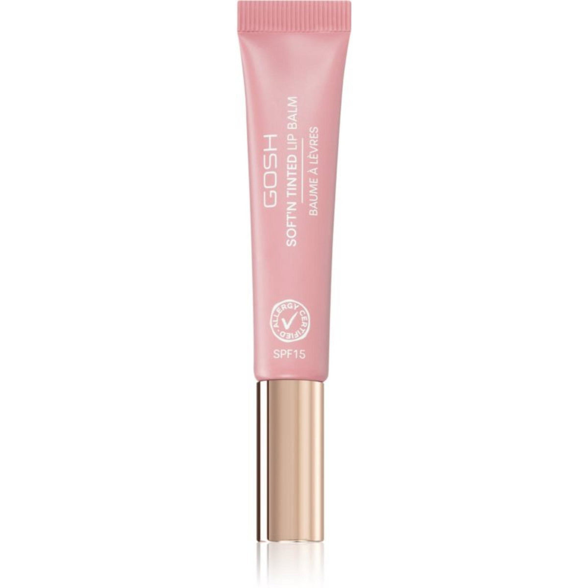 Gosh, Soft'n Tinted, Vegan, semi-transparent, Läppbalsam, 004, Vintage Rose, SPF 15, 8 ml