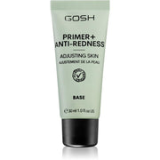 Gosh, Primer+, Parfymfri, Neutraliserar rodnad, Flytande primer, 008, Anti-rodnad, 30 ml