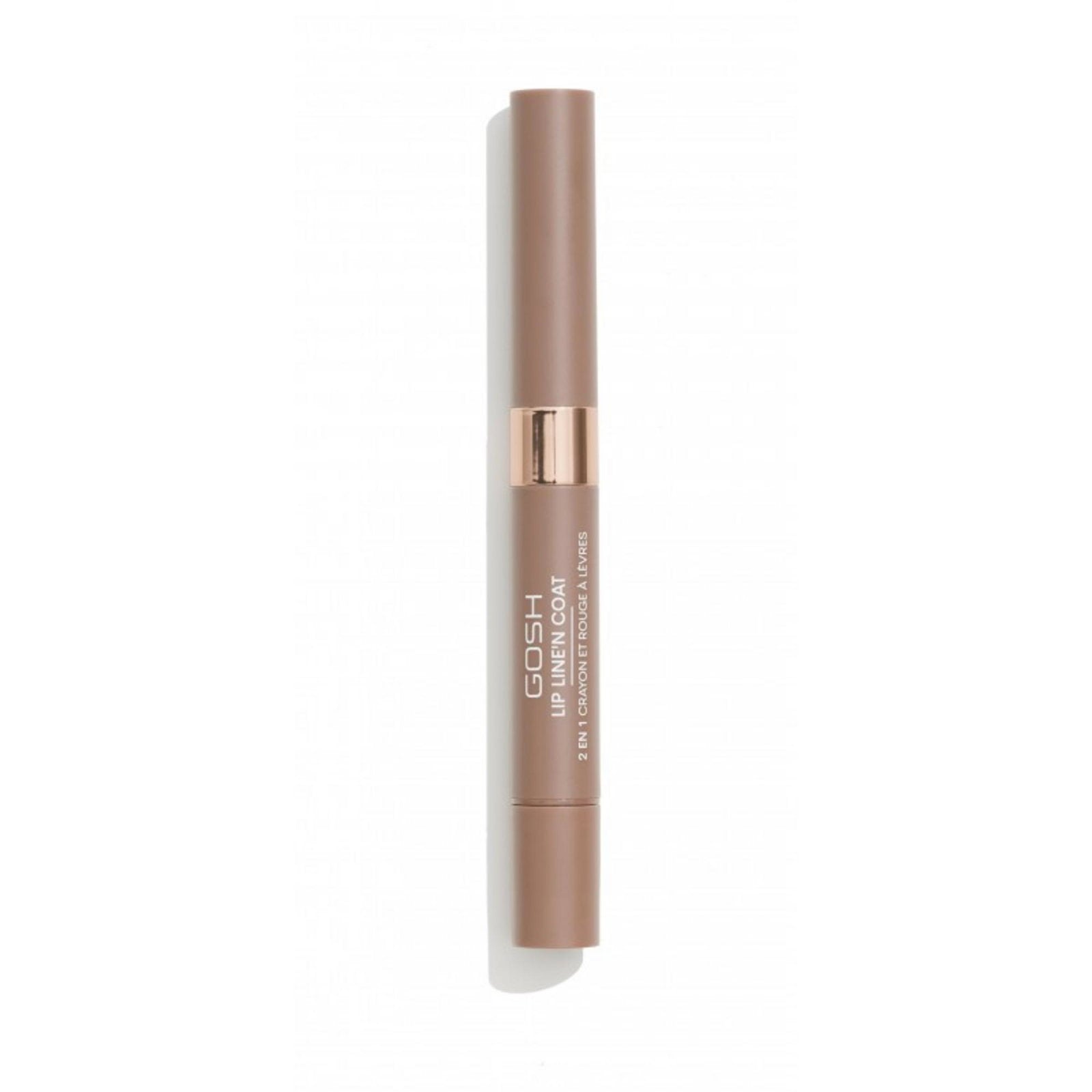 Gosh, Line'n Coat, Läppkontur och läpplack 2-i-1, 003, Mjuk nougat, 2 ml