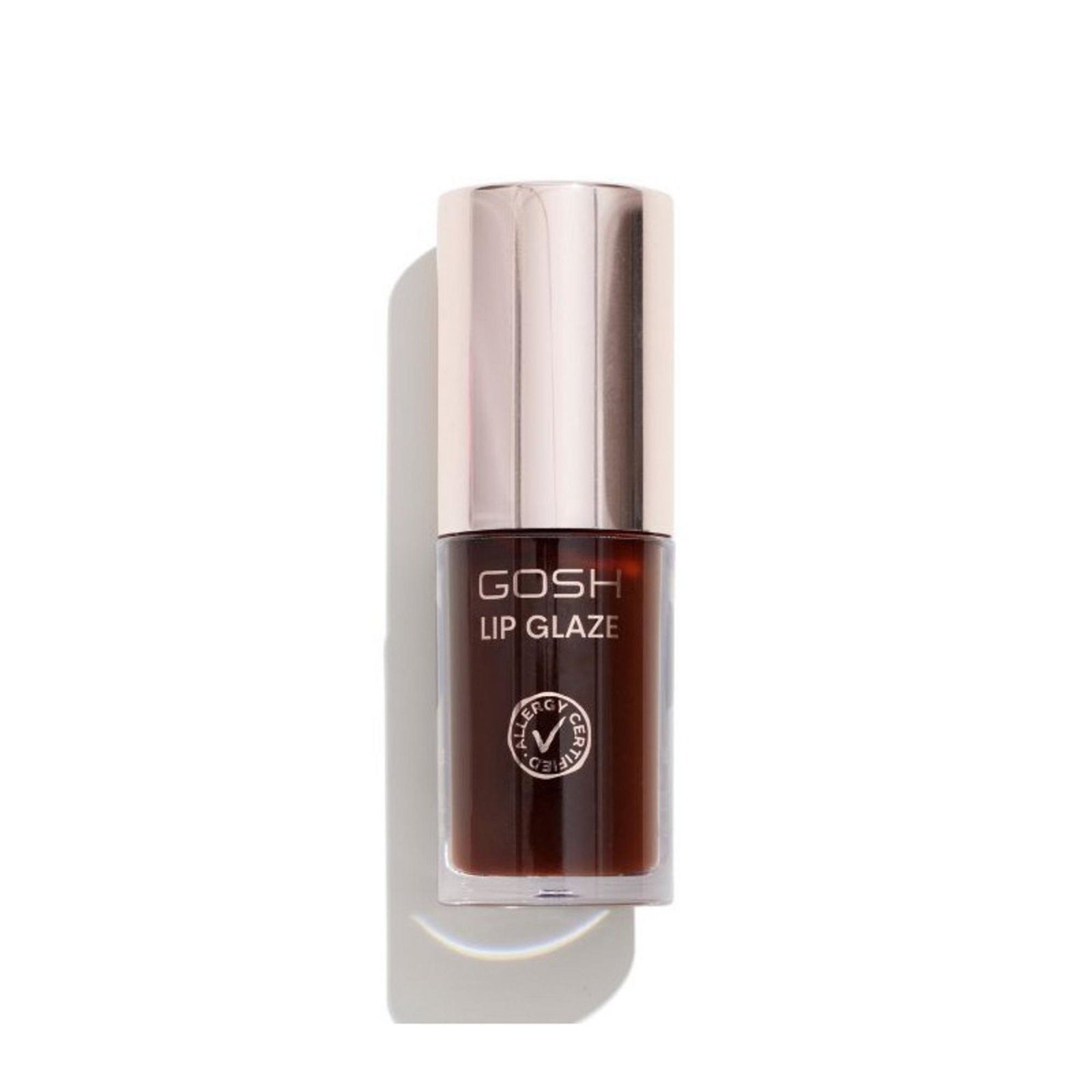 Gosh, Lip Glaze, Halvgenomskinlig färg, Roll-on läppglans, 003, Mörk choklad, 5.5 ml