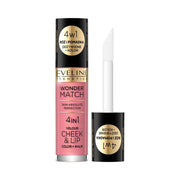 Eveline Cosmetics, Wonder Match 4in1, Läpp- och kindbalsam 2-i-1, 03, 4.5 ml