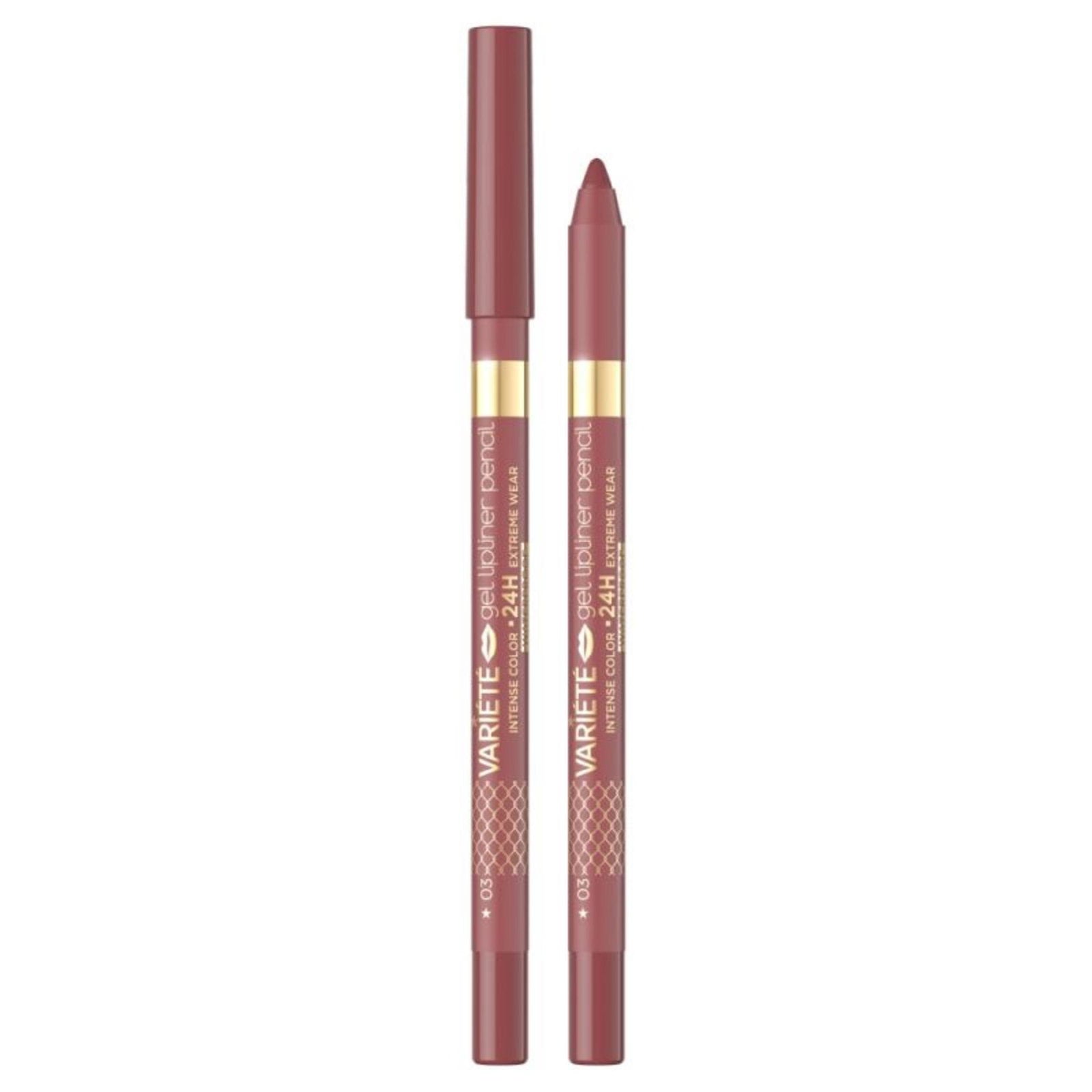 Eveline Cosmetics, Variete, Vattentät, Gel, Läppenna, 03, Dammig ros, 1.3 g