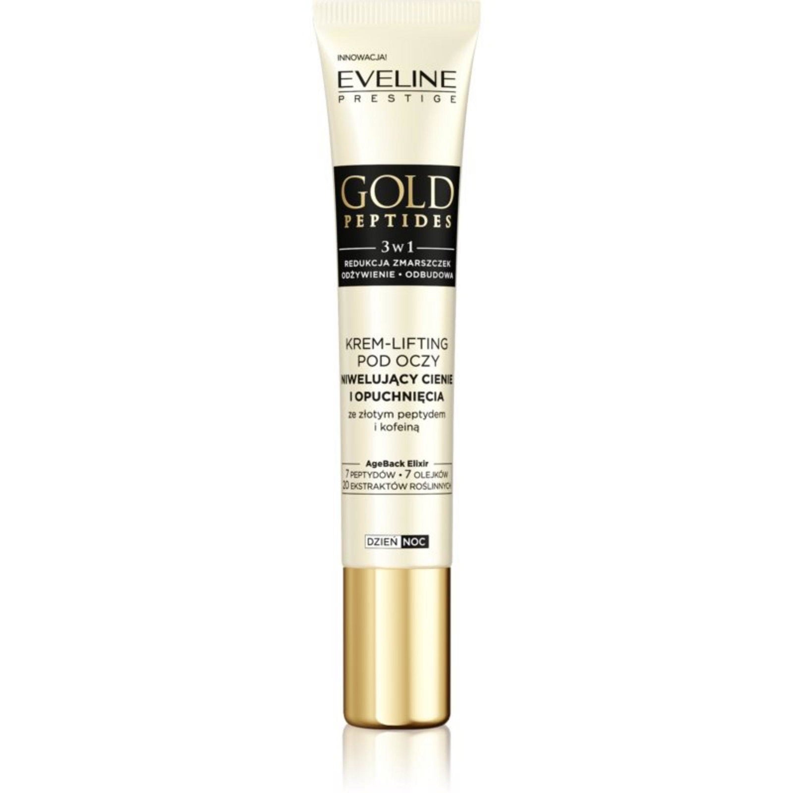 Eveline Cosmetics, Gold Peptides, Peptide, Mot mörka ringar, På natten, Ögonkräm, 20 ml