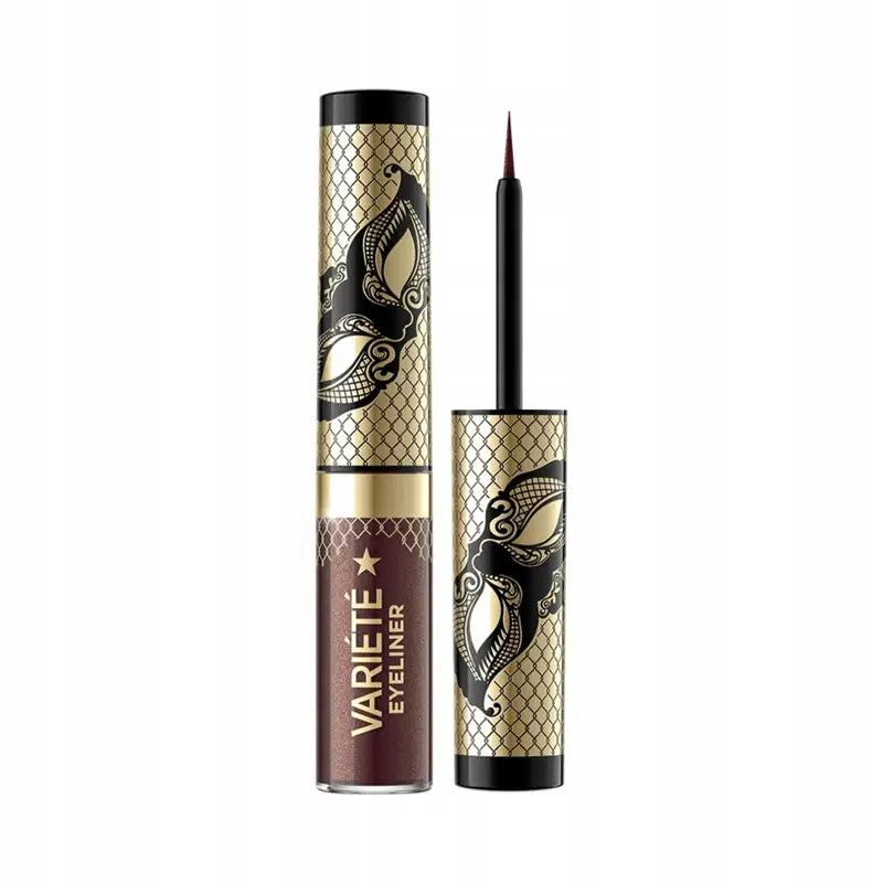 Eveline Cosmetics, Variete, Skimrande, Flytande eyeliner, 02, Shiny Brown, 4 ml