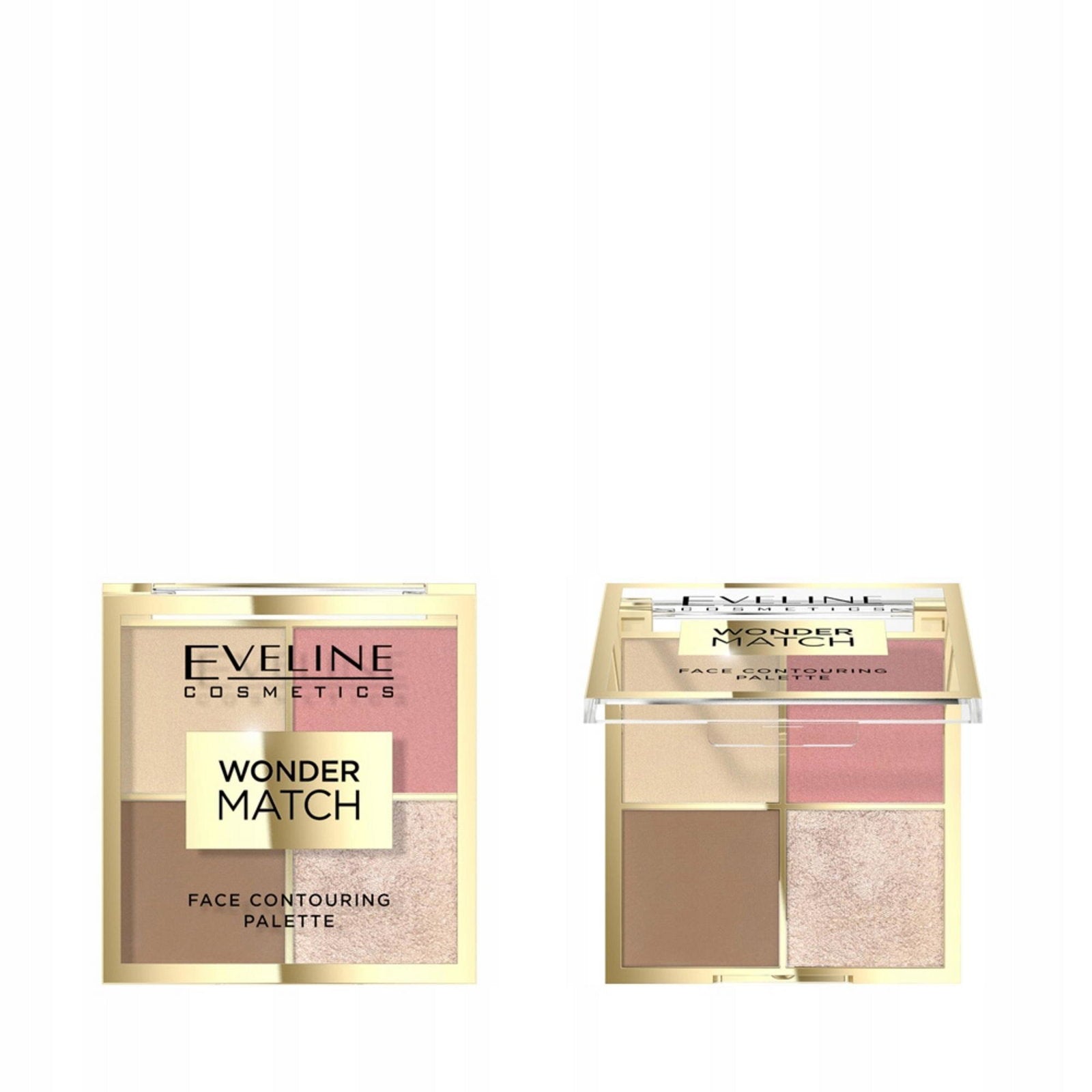 Eveline Cosmetics, Wonder Match, Konturpalett, 4 nyanser, 02, 10.8 g