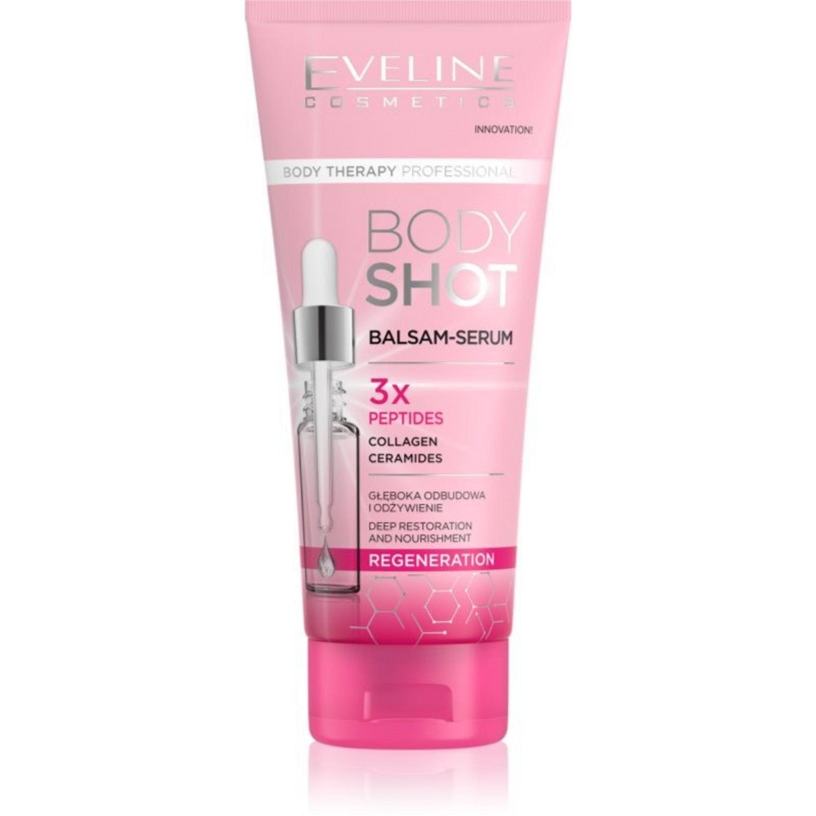 Eveline Cosmetics, Body Therapy Professional, Peptide, Collagen, Ceramide, Regenerering, Morgon, Balsam, 200 ml