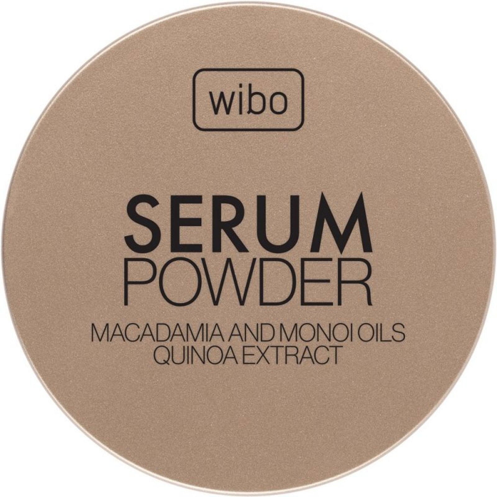 Wibo, Serum Powder Macadamia, Quinoa, Absorberar olja, Löst fixeringspuder, Genomskinlig, 10 g