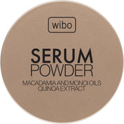 Wibo, Serum Powder Macadamia, Quinoa, Absorberar olja, Löst fixeringspuder, Genomskinlig, 10 g
