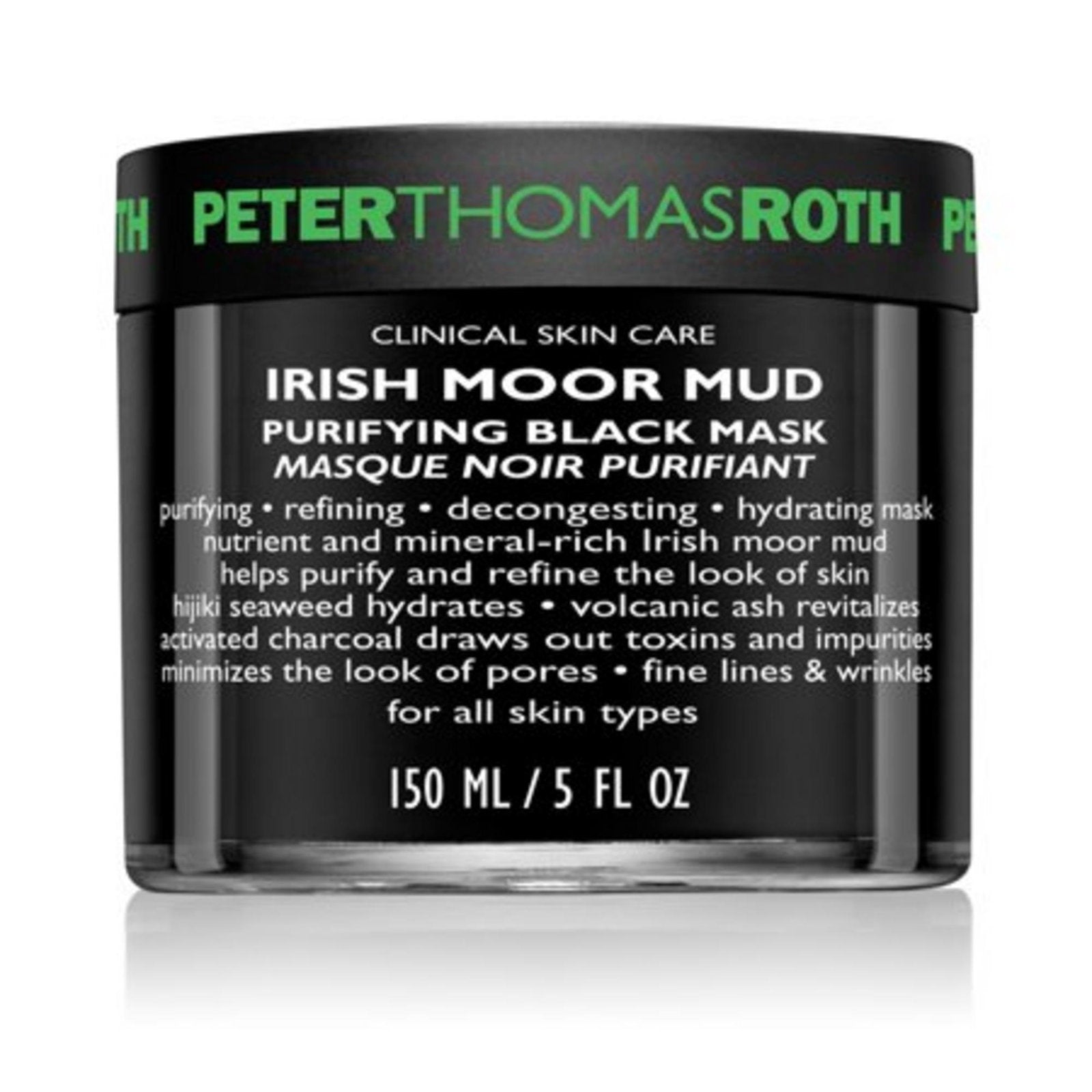 Peter Thomas Roth, Irish Moor Mud Purifying Black Mask, Renande och avsvällande, Lermask, För ansiktet, 150 ml