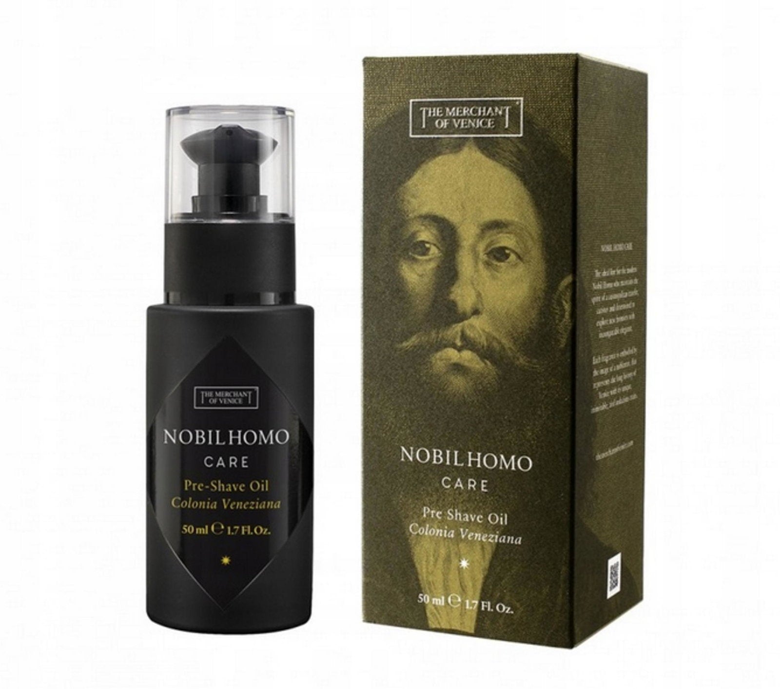 The Merchant Of Venice, Nobil Homo Care, Olivolja, Återfuktande & Mjukgörande, Rakolja för rakning, 50 ml
