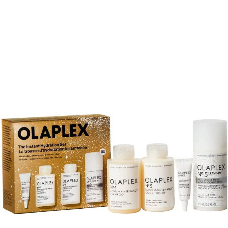 Set Olaplex: No.4 Bond Maintenance, Hair Shampoo, Repairing & Strengthening, 100 ml + No.5 Bond Maintenance , Hair Conditioner, Hydrating & Strengthening, 100 ml + No. 0.5 Scalp Longevity Treatment, Scalp Lotion Treatment, For Hydration, 5 ml + No.5 Le...