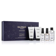 Set Balmain Professionnel: Moisturizing, Hair Shampoo, For Hydration, 50 ml + Moisturizing, Hair Conditioner, For Hydration, 50 ml + Balmain Professionnel, Salt Spray, For Definition & Texture, Light Hold, 50 ml + Argan Moisturising Elixir, Hair Oil, F...
