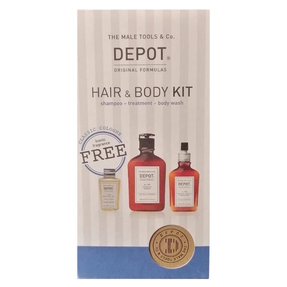 Set Depot: 100 Hair Cleansing No. 103, Pro-Vitamin B5, Hair Shampoo, For Hydration, 250 ml + 200 Hair Treatments No. 202, Botanical Complex, Hair Leave-In Conditioner, For Hydration, 100 ml + 600 Body Solutions No. 601, Botanical Complex, Cleansing, Cl...