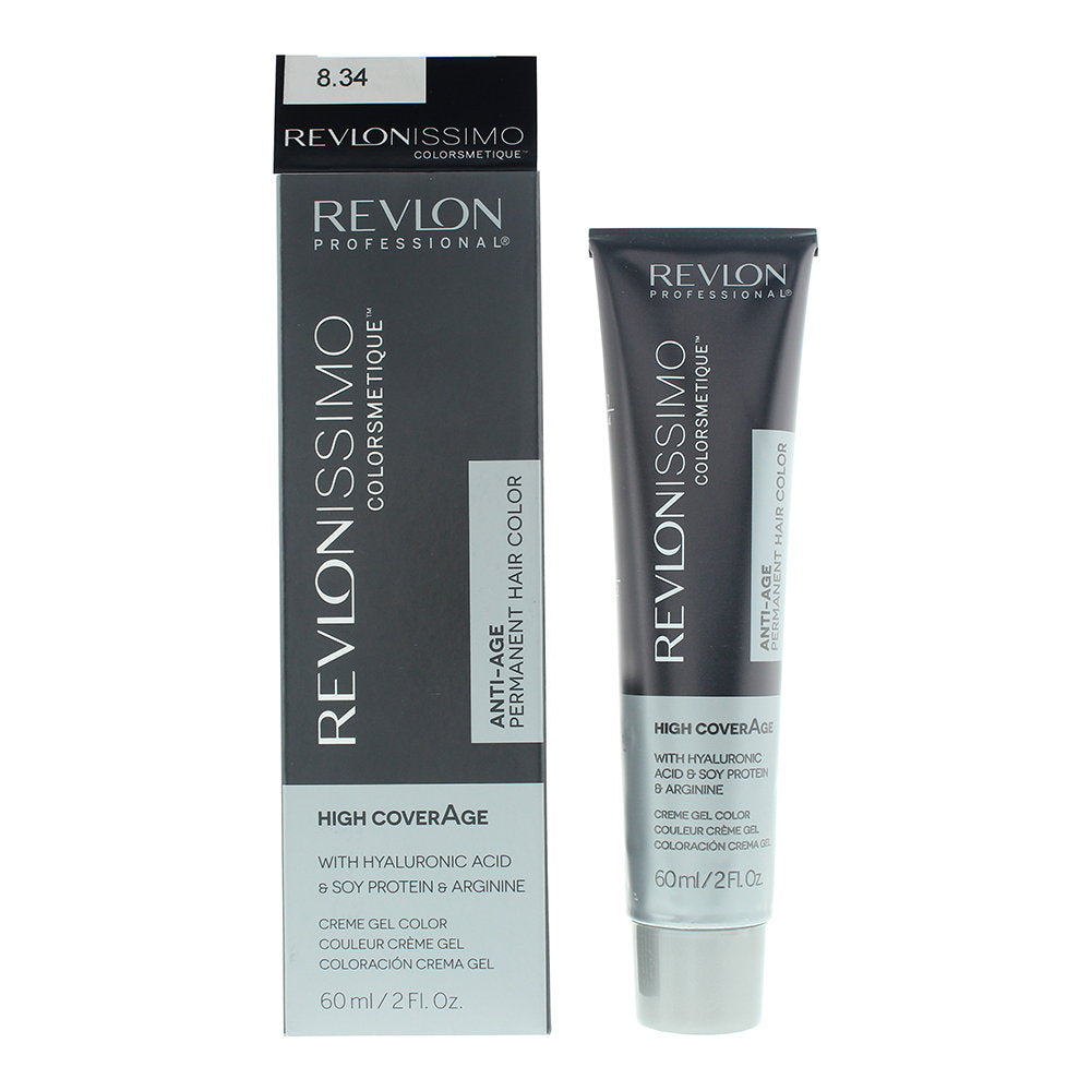 Revlon, Colorsmetique, KER-HA Komplex™, Permanent hårfärg, 8.34 Light Hazel Blonde, 60 ml