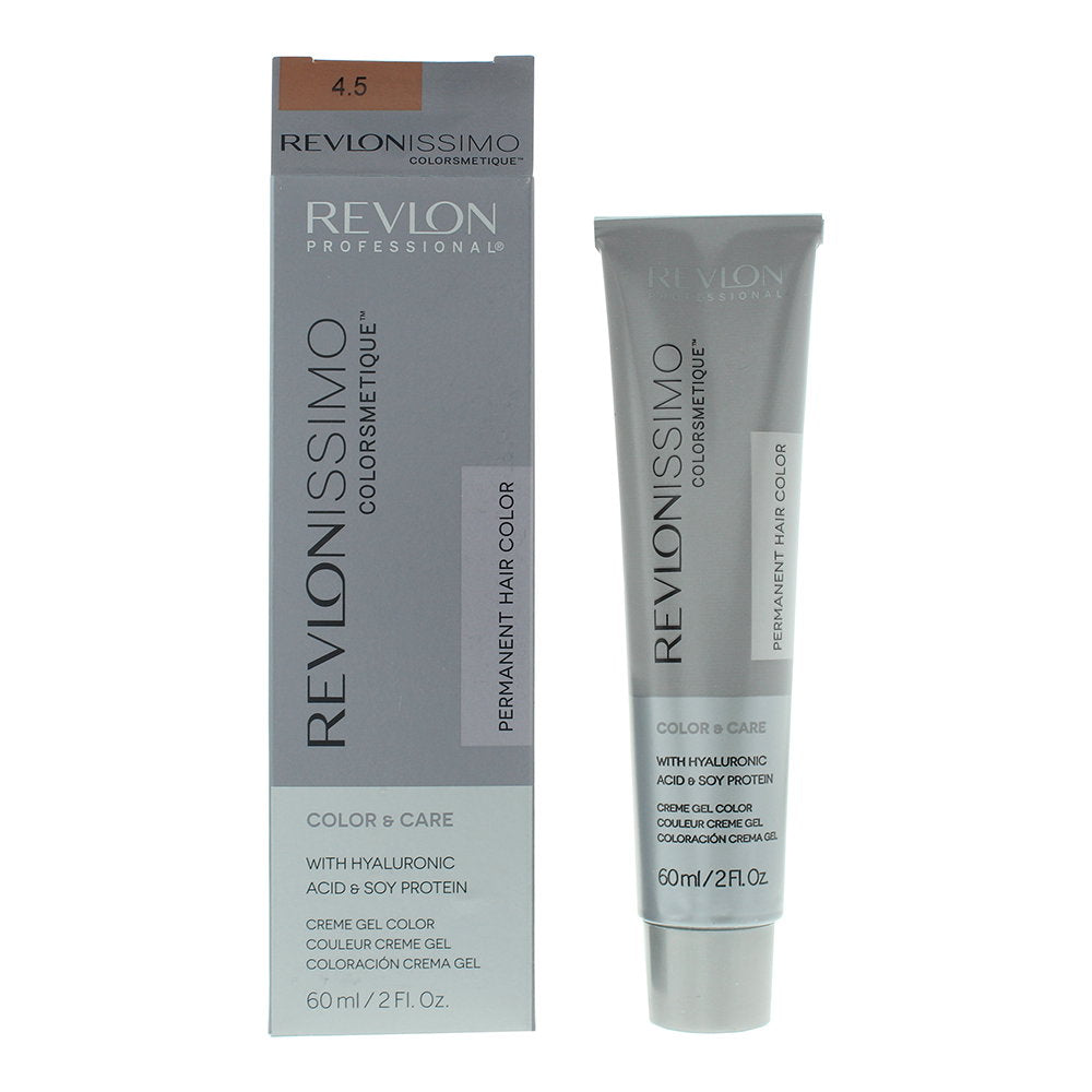 Revlon, Colorsmetique, Hyaluronsyra, Permanent hårfärg, 4.5 Medium Mahogany Brown, 60 ml