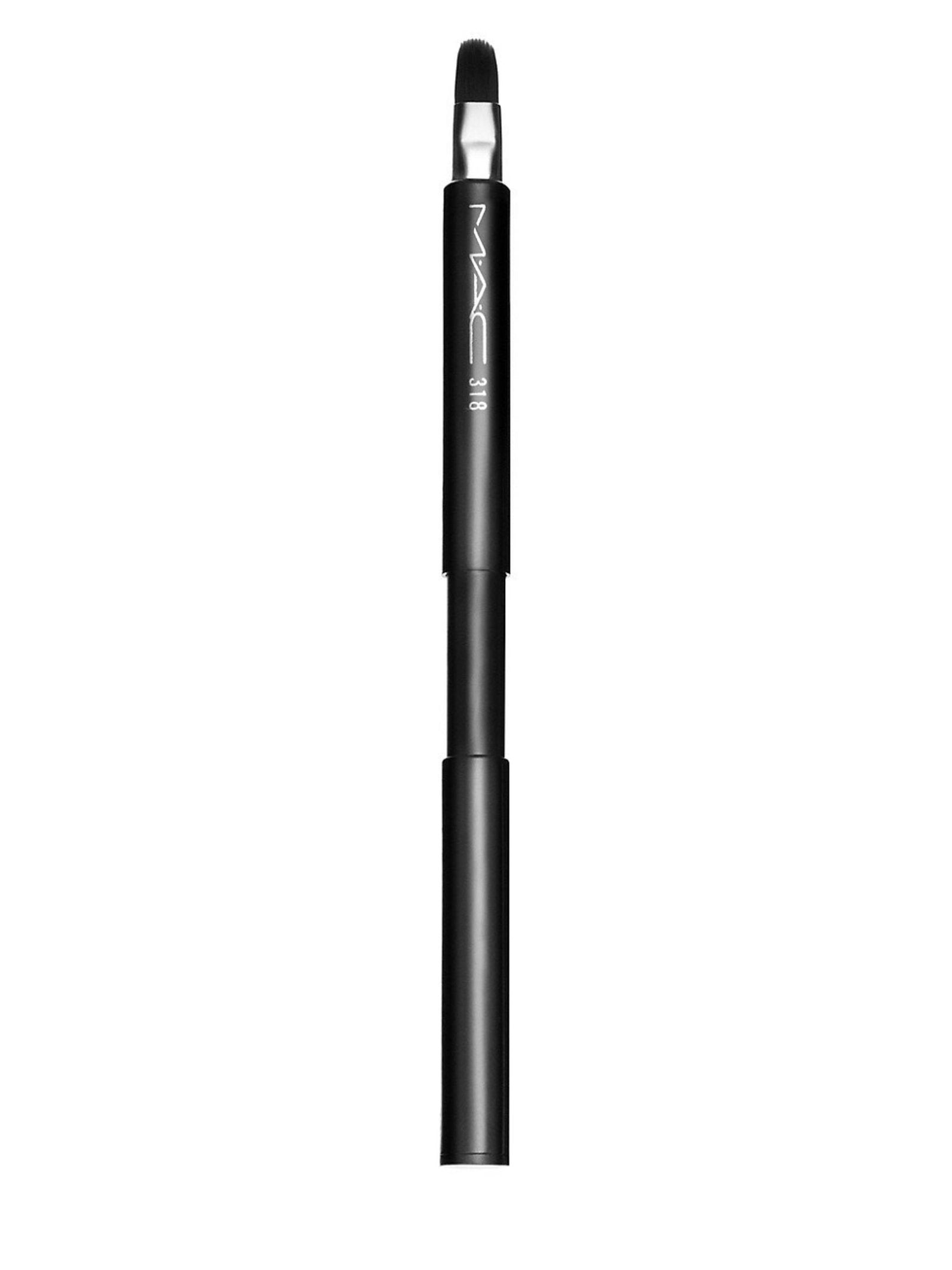 MAC, Synthetic Retractable Lip Brush 318, Metallfodral för läppstift
