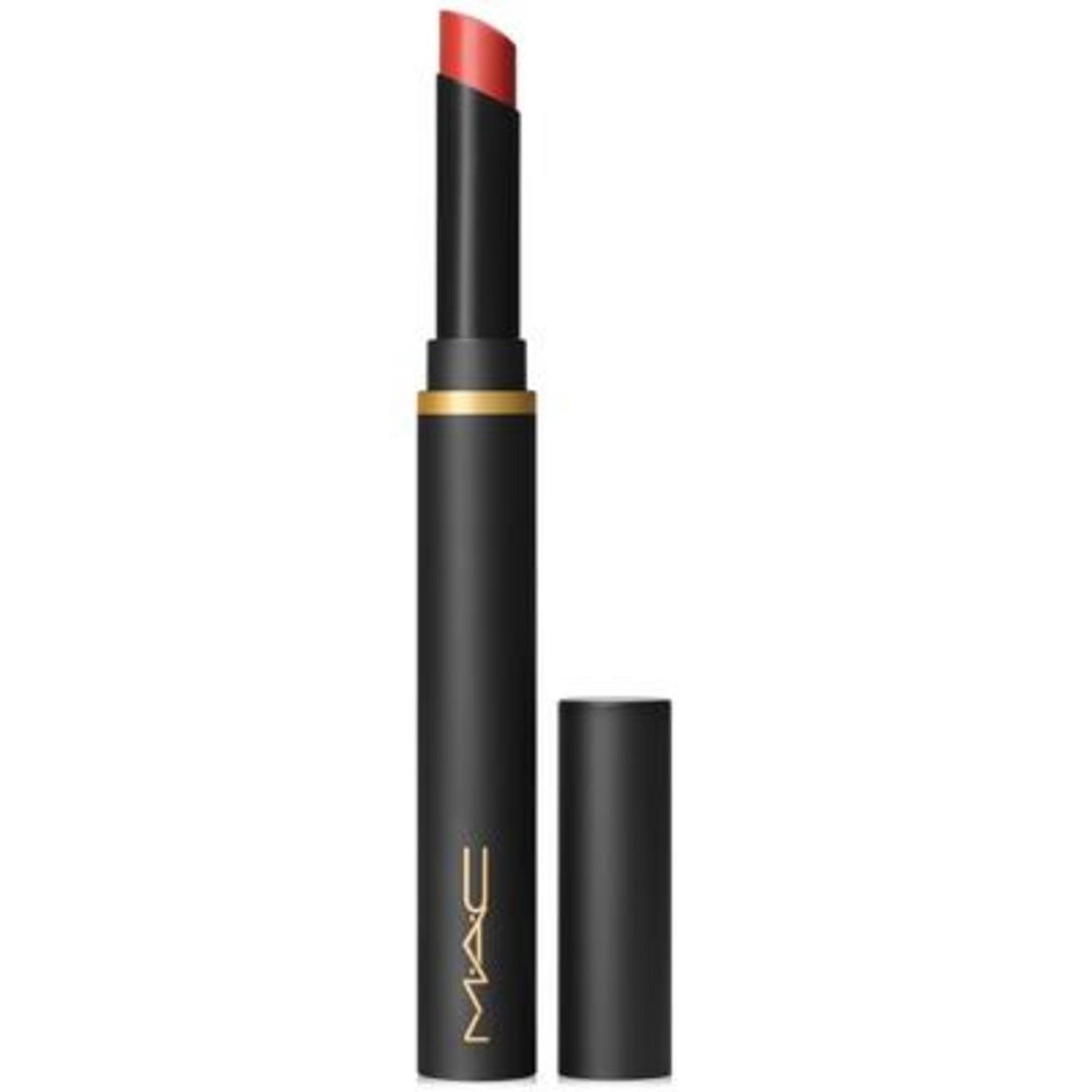 MAC, Powder Kiss Velvet Blur, Matt, Krämigt läppstift, 878, Dubonnet Buzz, 2 g