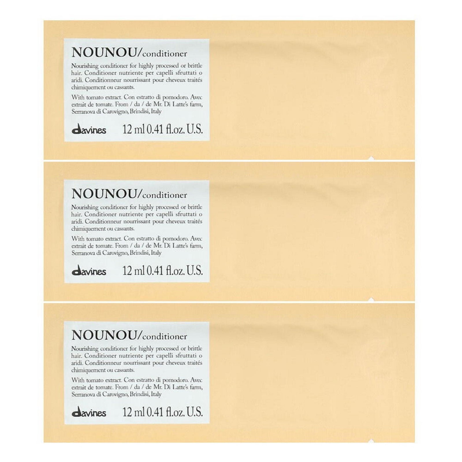 Davines, Nounou, Hårbalsam, Näringsrik, 12 st, 12 ml