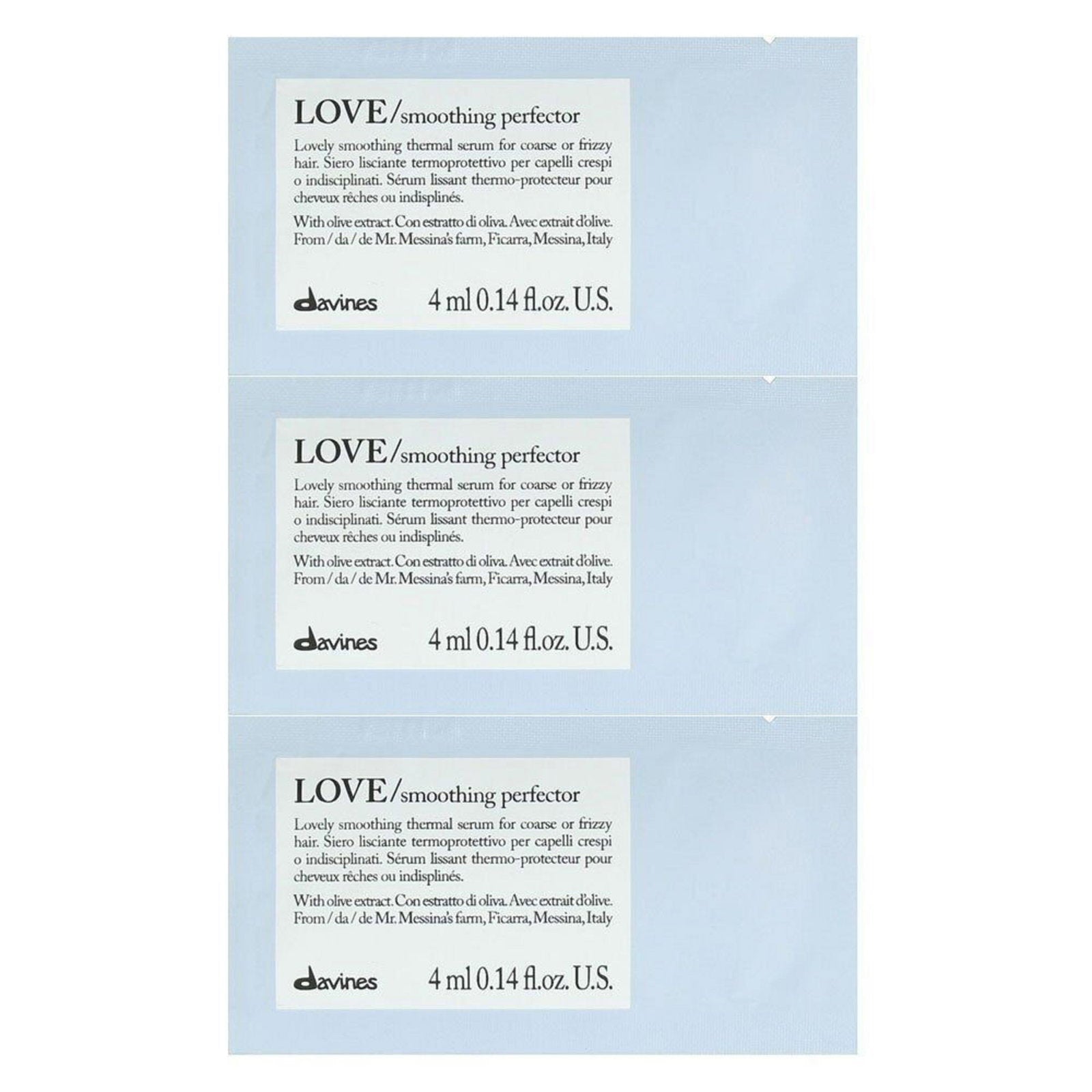 Davines, Love, Leave-in krämbehandling för hår, 12 st, 4 ml