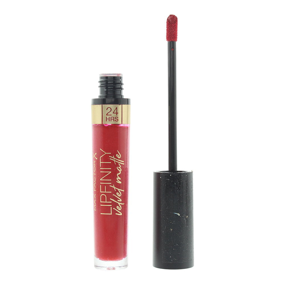 Max Factor, Lipfinity Velvet Matte, Flytande läppstift, 025 Röd Lyx, 3.5 ml