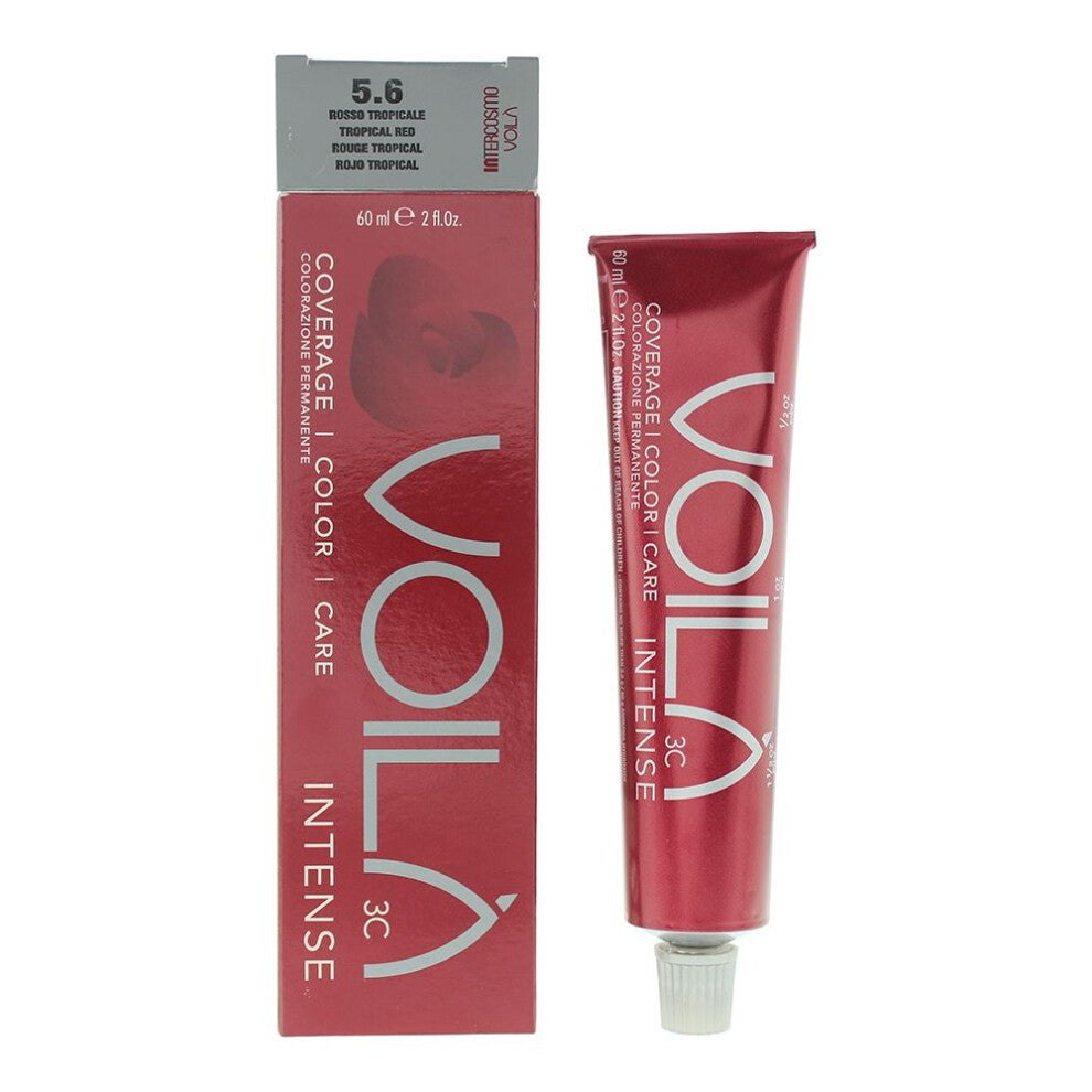 Intercosmo, Voila 3C Intense, Permanent hårfärg, 5.6 Tropical Red, 60 ml