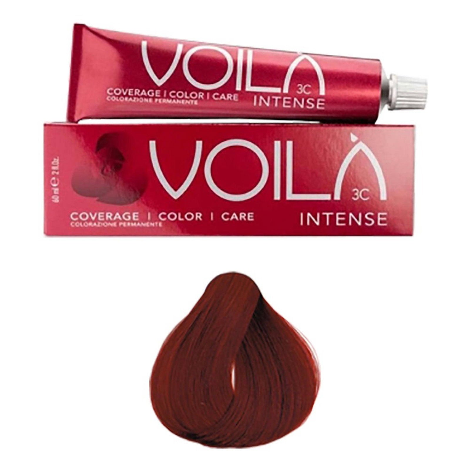 Intercosmo, Voila 3C Intense, Permanent hårfärg, 7.66 Fire Red, 60 ml