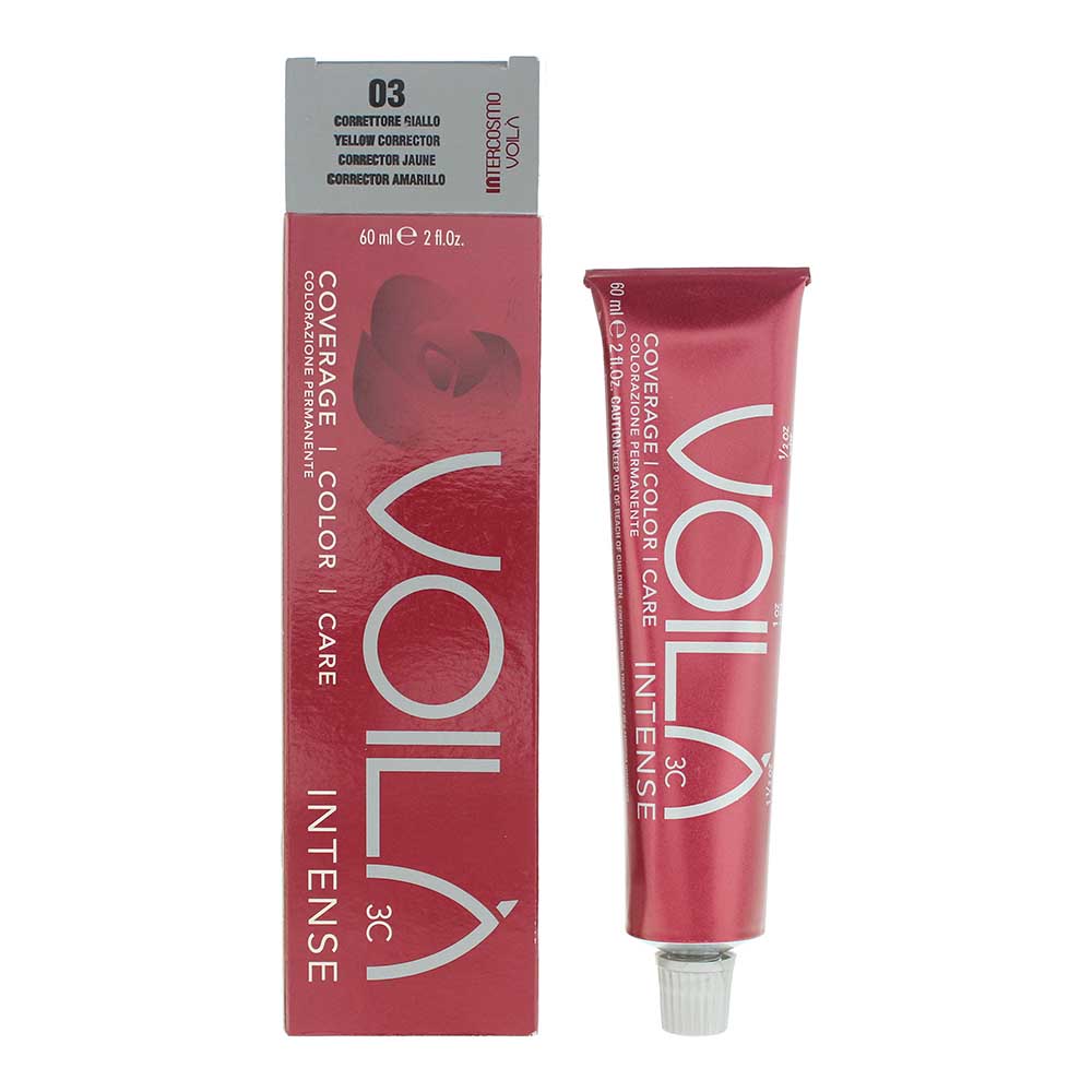 Intercosmo, Voila 3C Intense, Permanent hårfärg, 03 Yellow Corrector, 60 ml