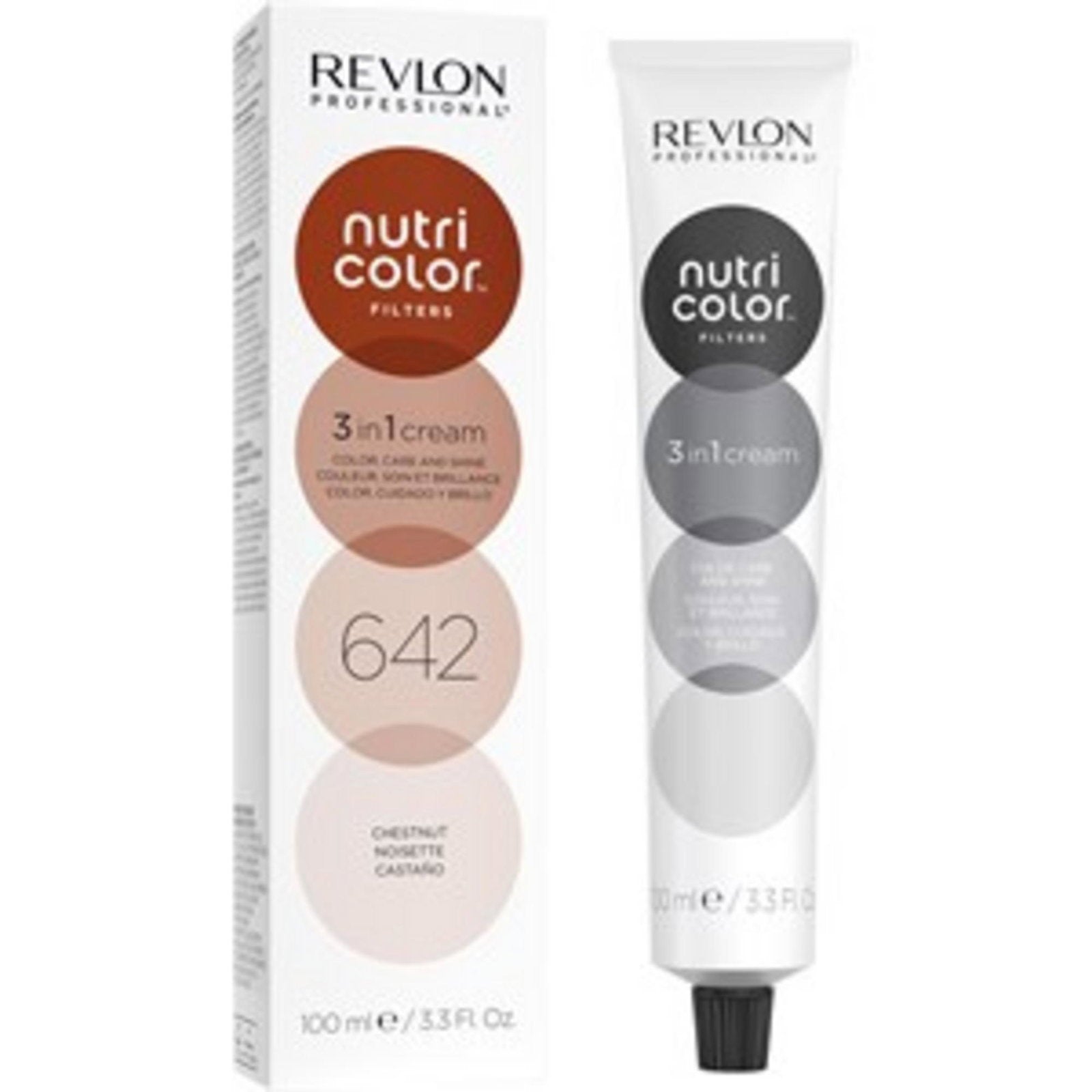 Revlon, Nutri Color Filters, Hårfärgningskräm mask, Färgförbättring, 624 Chestnut, 100 ml