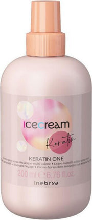 Inebrya, Ice Cream Keratin, Leave-in balsamspray för hår, Omstrukturering, 200 ml