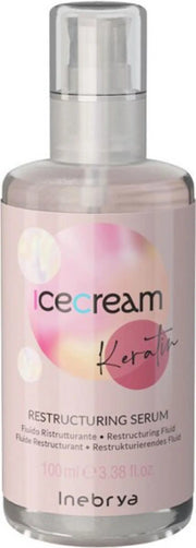 Inebrya, Ice Cream Keratin, Hårserum, Omstrukturering, 100 ml