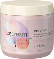 Inebrya, Ice Cream Dry-T, Hårbehandlingskräm mask, Återfuktande, 500 ml