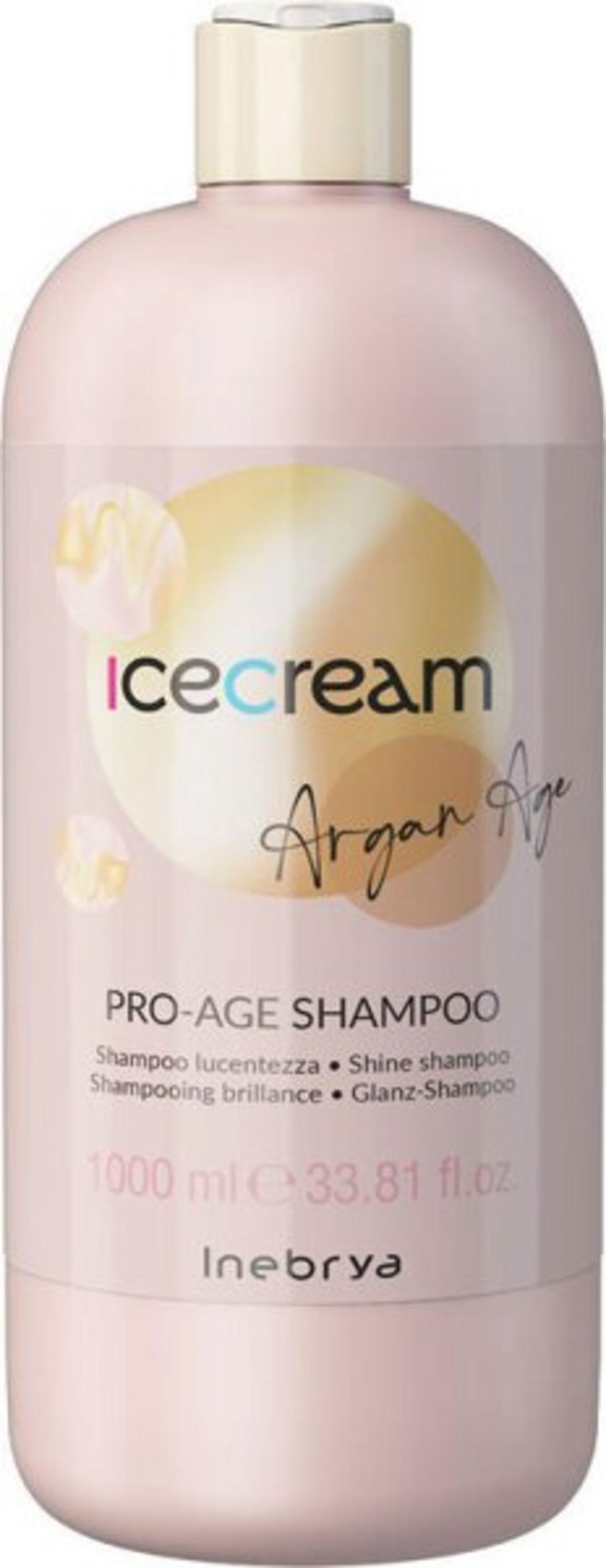 Inebrya, Ice Cream Pro-Age, Hårschampo, Skina, 1000 ml