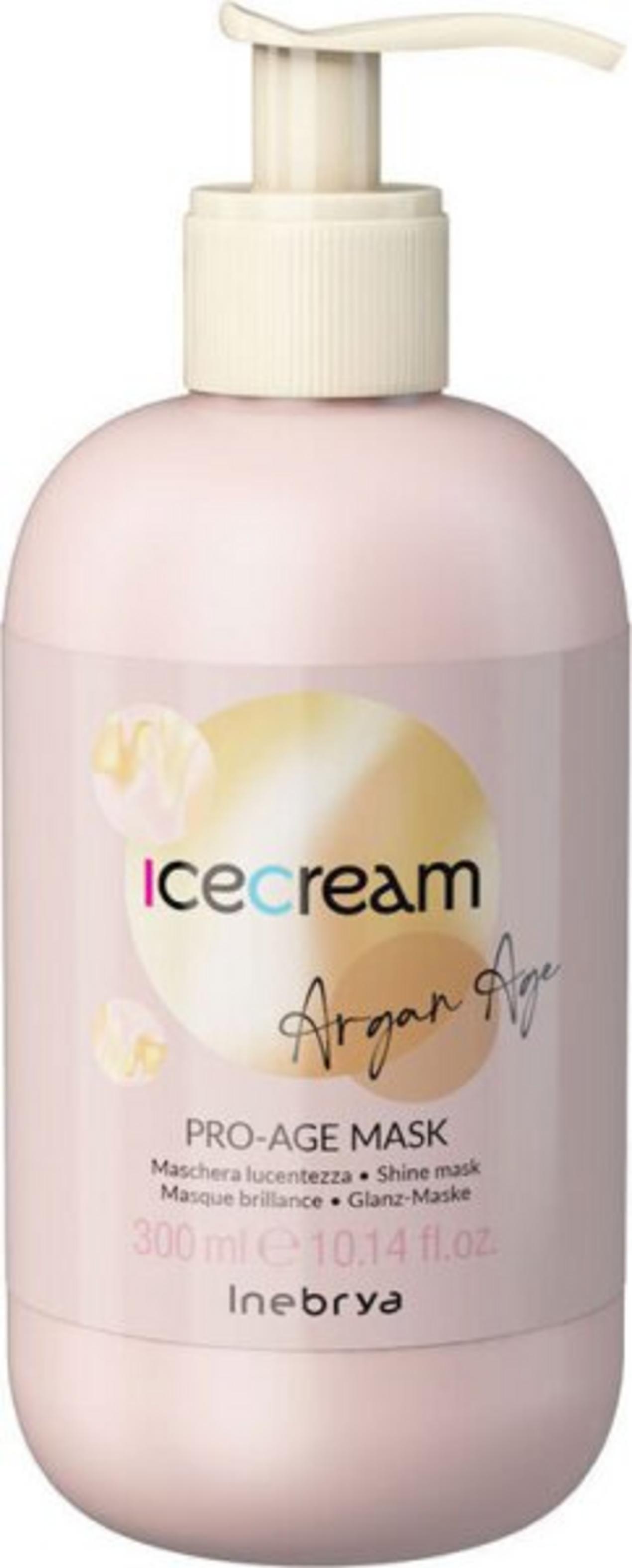Inebrya, Ice Cream Pro-Age, Hårbehandlingskräm mask, Näringsrik, 300 ml