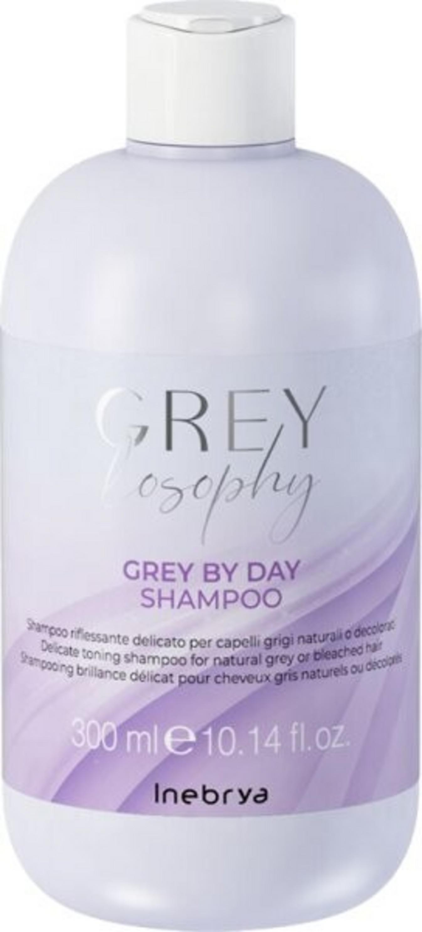 Inebrya, Grey By Day, Hårschampo, För neutralisering av gula toner, 300 ml