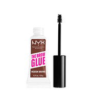 Nyx, The Brow Glue, Alkoholfri, Extremt grepp, Ögonbrynsgel, 03, Mellanbrun, 5 g