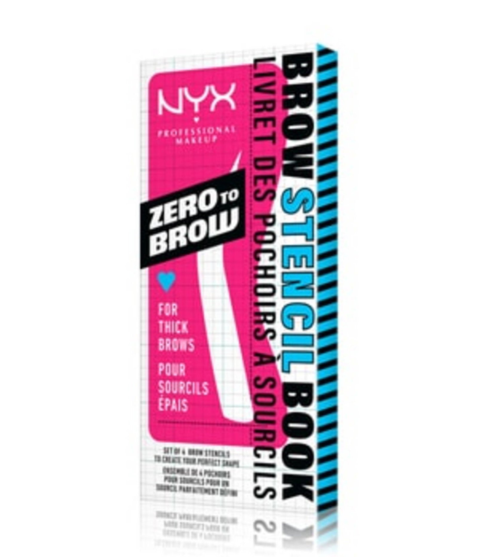 Set, Nyx, Zero To Brow, Formning, Ögonbrynspuder, 4 st st