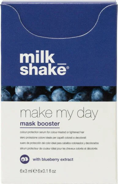 Set, Milk Shake, Make My Day, Blåbär, Hårserum, För färgskydd, 6 st, 3 ml