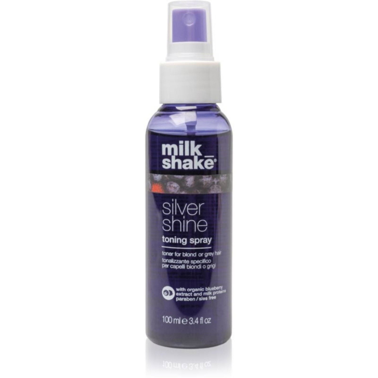 Milk Shake, Silver Shine, Violetta pigment, Hårfärgningsspray, Blond/Grå, 100 ml