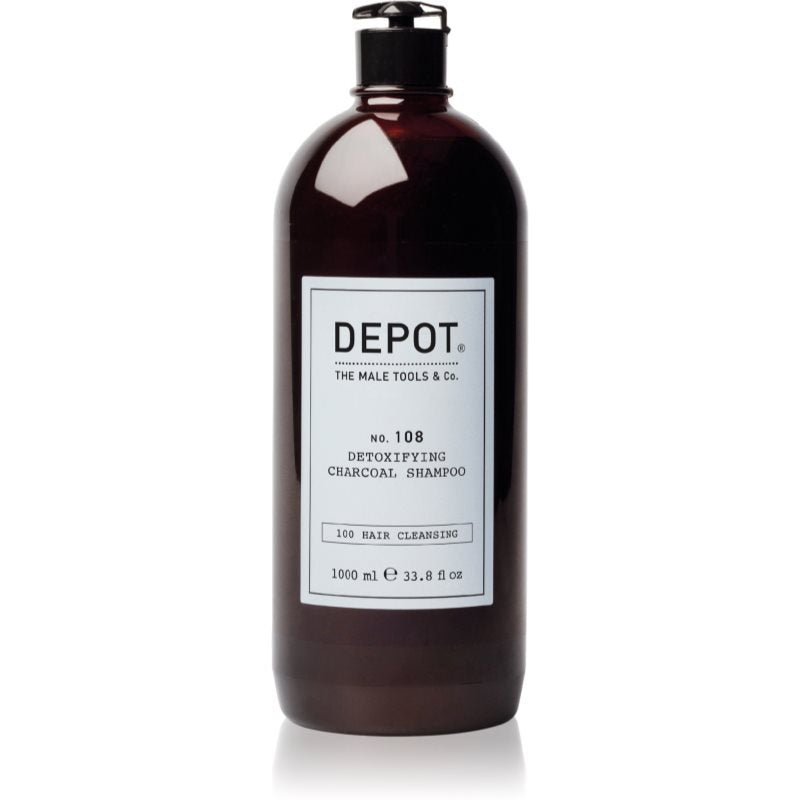 Depot, 100 Hair Cleansing No. 108, Träkol, Hårschampo, Avgiftande, 1000 ml