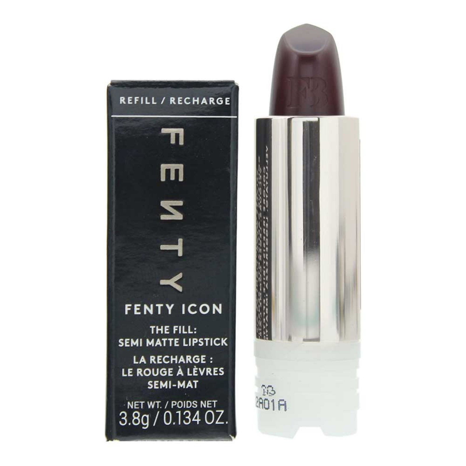 Fenty Beauty, Icon, Halvmatt, Krämigt läppstift, 03, Tråkigt medlem, Påfyllning, 3.8 g