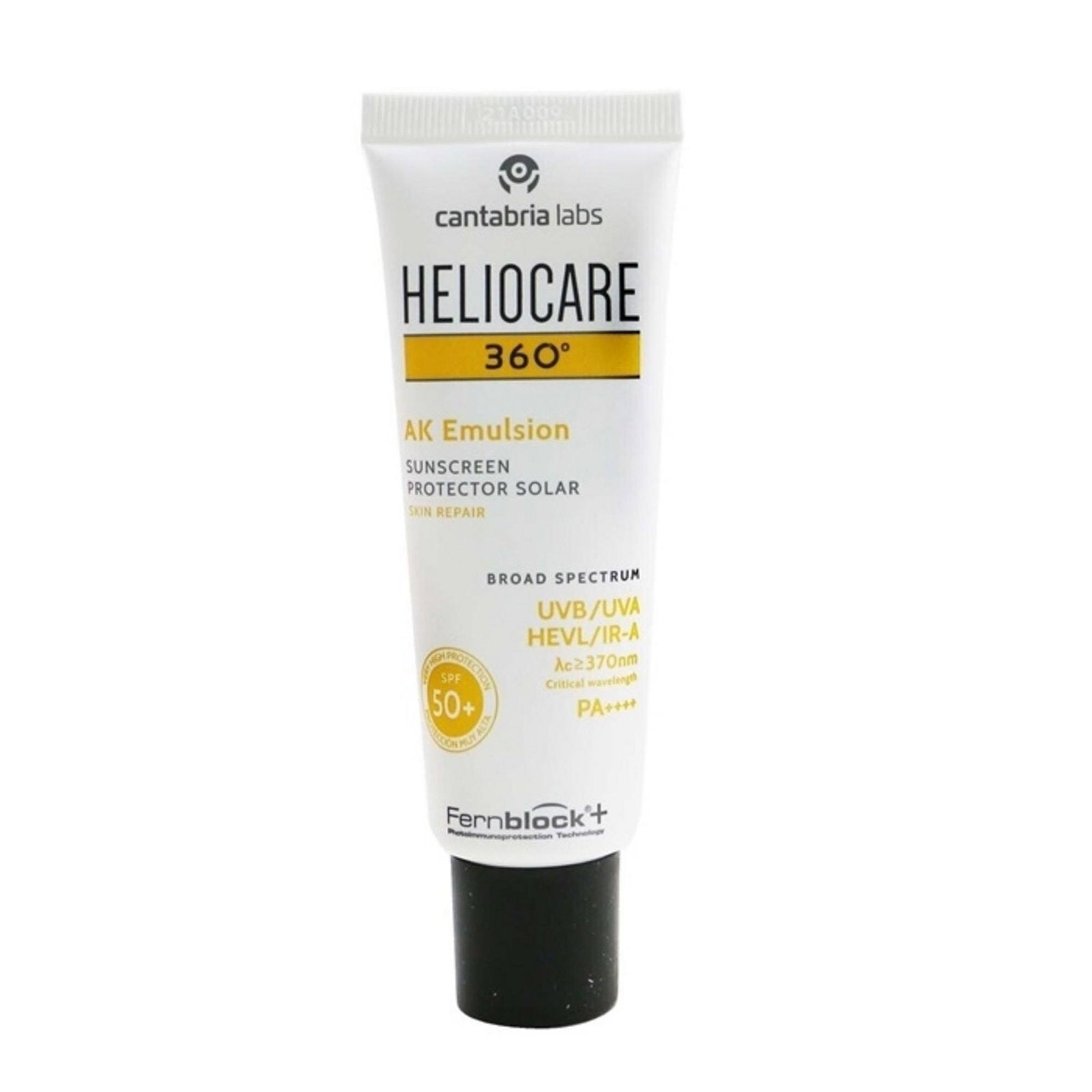 Cantabria Labs, Heliocare 360º, UV-skydd, Dagligen, Emulsion, För ansiktet, SPF50+, 50 ml