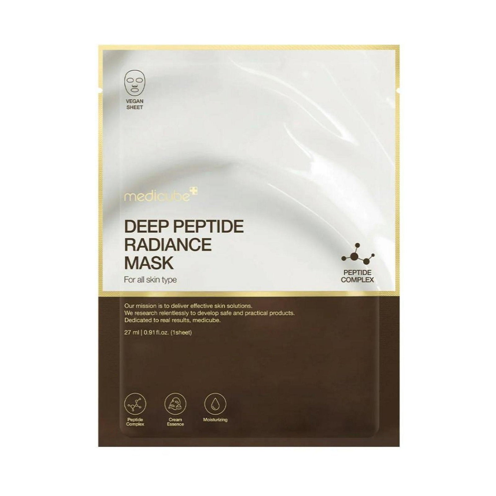 Medicube, Deep Peptide Mask, Ökar elasticiteten, Ansiktsmask, För ansiktet, 27 ml