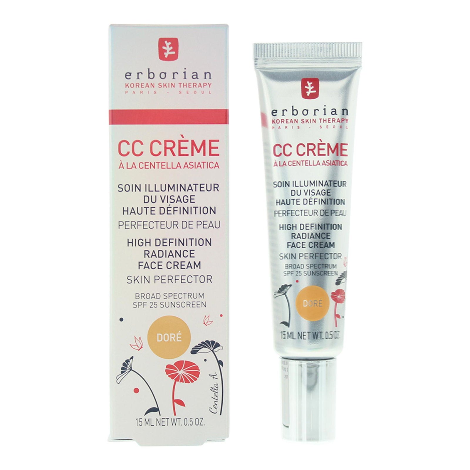 Erborian, CC Cream, Högupplöst, CC kräm, Dore, 25 SPF, 15 ml