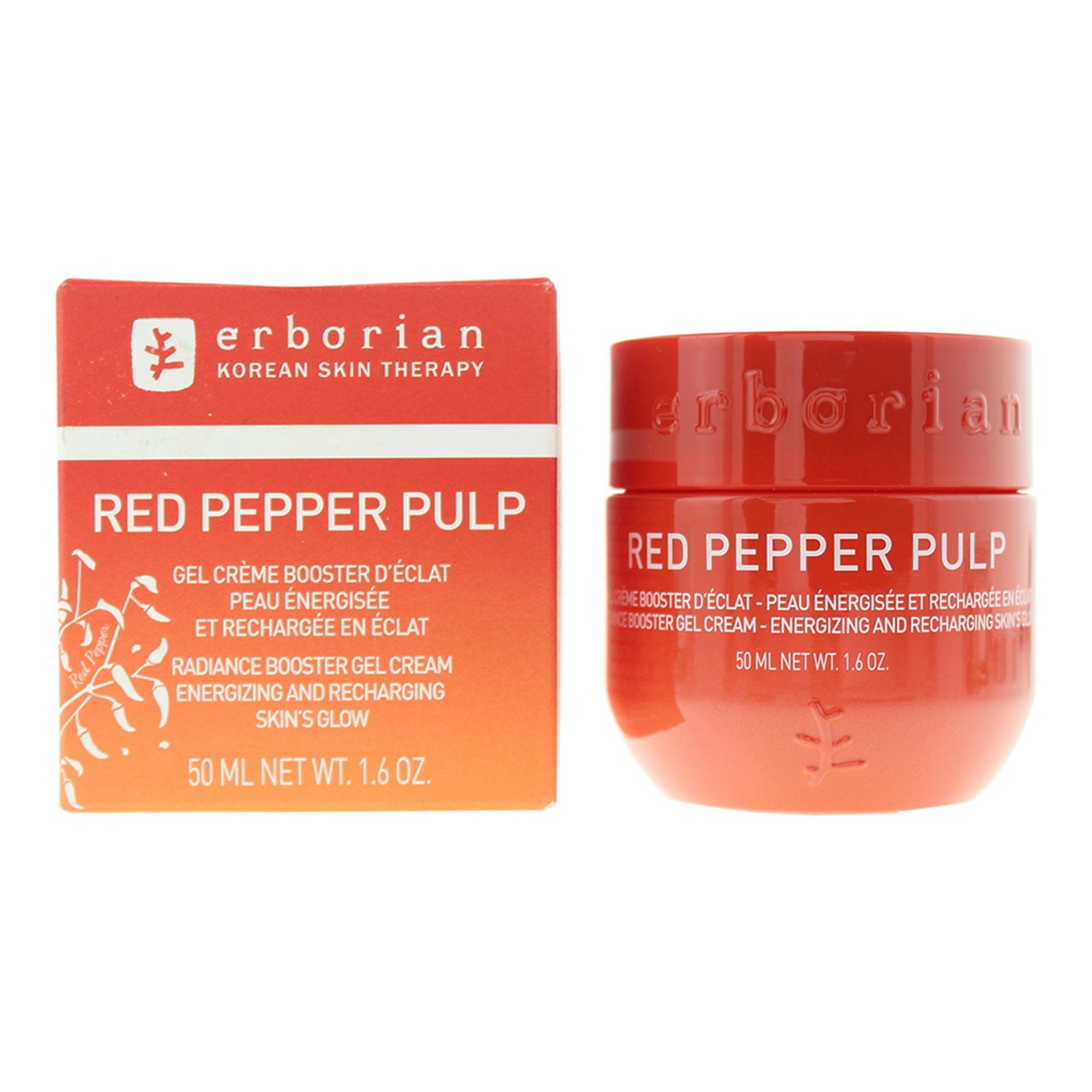 Erborian, Red Pepper Pulp, Boosts, Gelkräm, För ansiktet, 50 ml